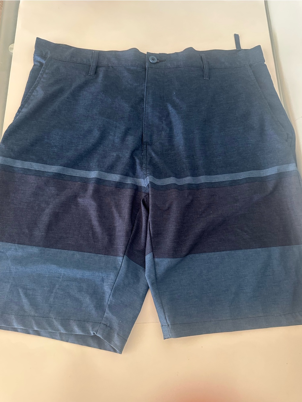 burnside Men's Blue Striped Chinos